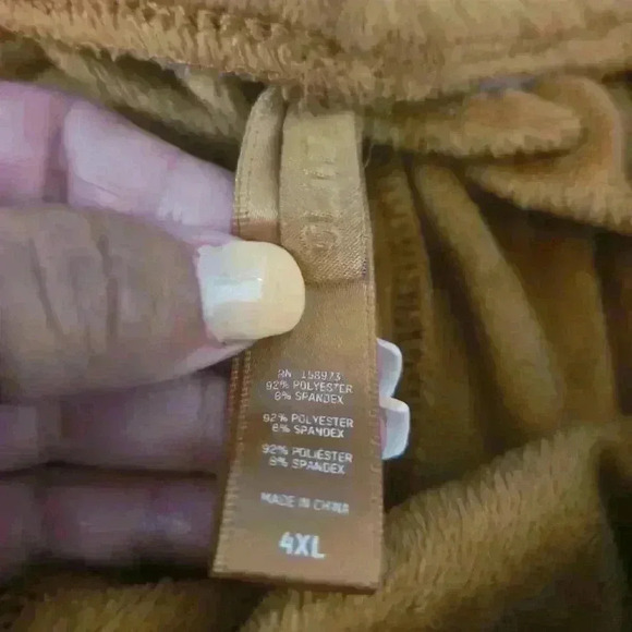 Skims Womens Plus Size Velour Wide Leg Straight Leg Pant in Sienna 4XL - Picture 10 of 14